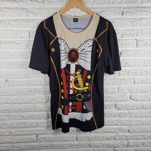 Hallloween Funny World Womens Top 3XL Plus Tee Pirate Costume Black BLA153E